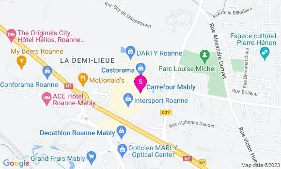 Localisation Carrefour Mably