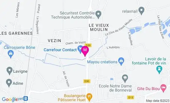 Localisation Carrefour Contact