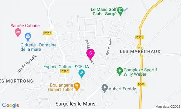 Localisation Relais Sarthe Sarge le Mans Nord