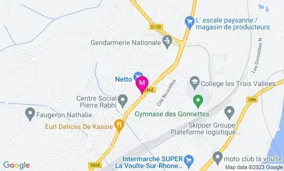 Localisation Station Netto