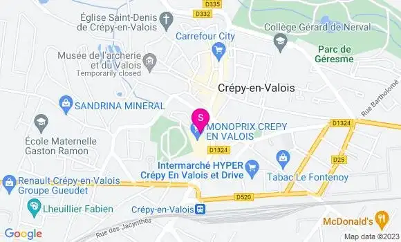 Localisation Station du Monoprix
