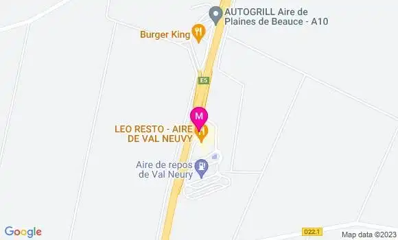 Localisation Shell Aire de Val Neuvy