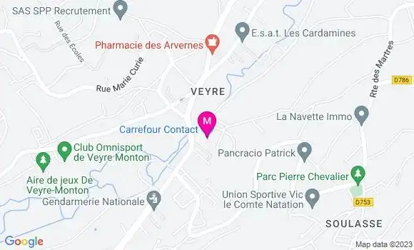 Localisation Carrefour Contact