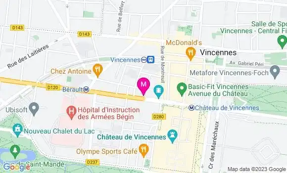 Localisation Société Industrielle Automobile Vincennoise
