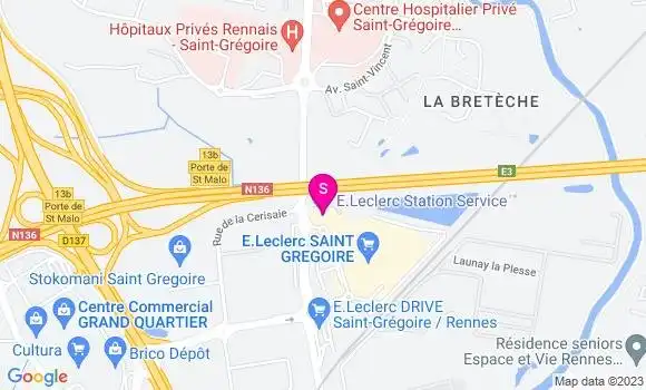 Localisation Station Leclerc