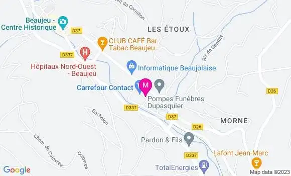 Localisation Carrefour Contact