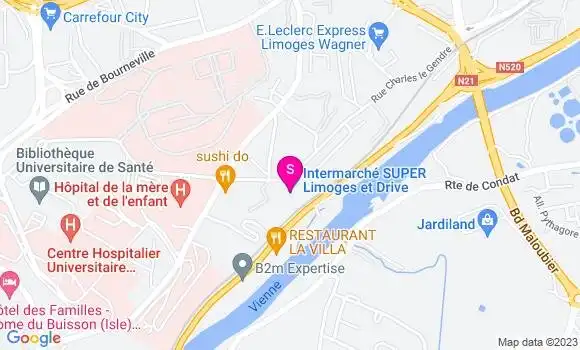 Localisation Intermarche Chu