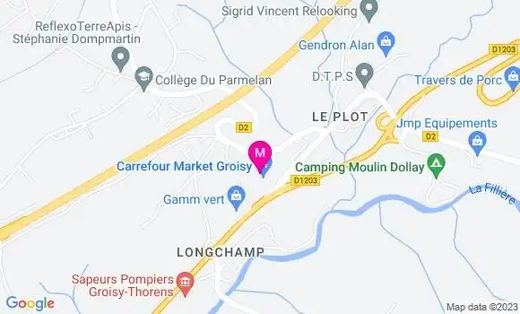 Localisation Carrefour Market Groisy