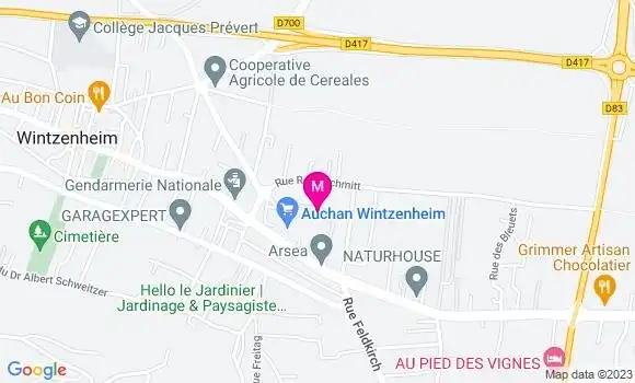 Localisation Station Auchan
