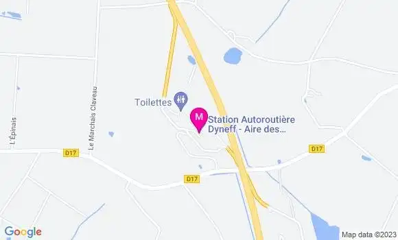 Localisation Dyneff Aire des Brouzils