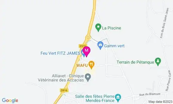 Localisation Station Feu vert
