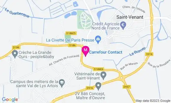 Localisation Carrefour Contact
