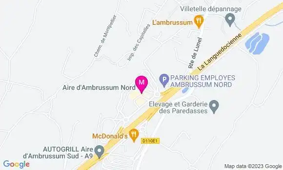 Localisation Bp A9 Aire Ambrussum Nord