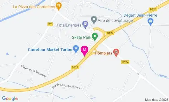 Localisation Carrefour Market