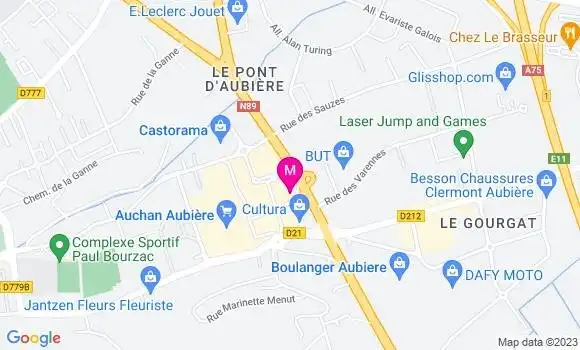 Localisation Station Auchan