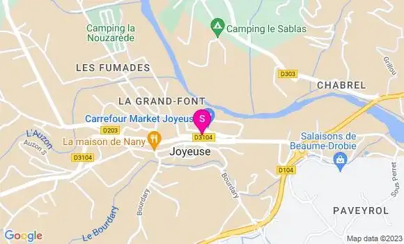 Localisation Carrefour Market