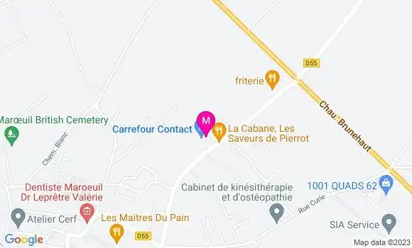 Localisation Carrefour Contact