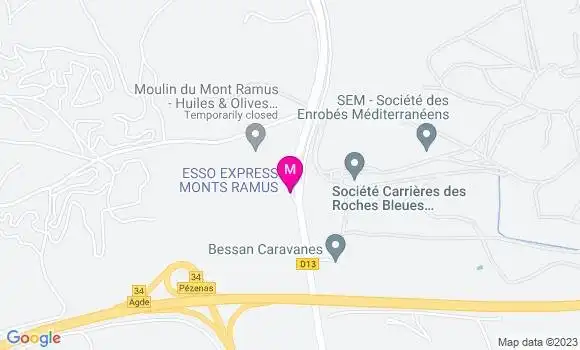 Localisation Esso Express