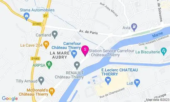 Localisation Station Carrefour