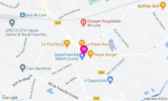 Localisation Supermarché Match