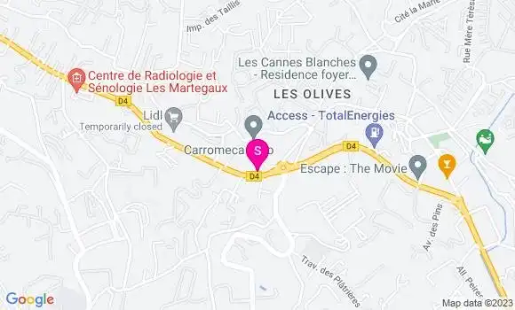 Localisation Garoucha Relais des Olives