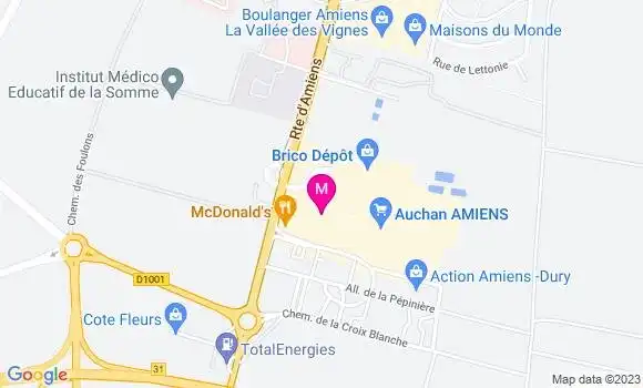 Localisation Station Auchan
