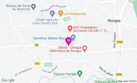 Localisation Station Carrefour Market