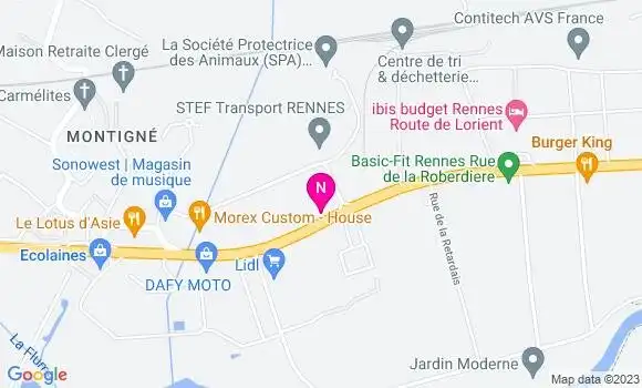 Localisation Esso Express