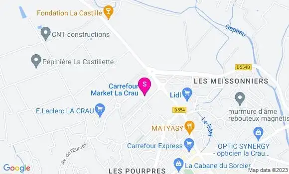 Localisation Carrefour Market