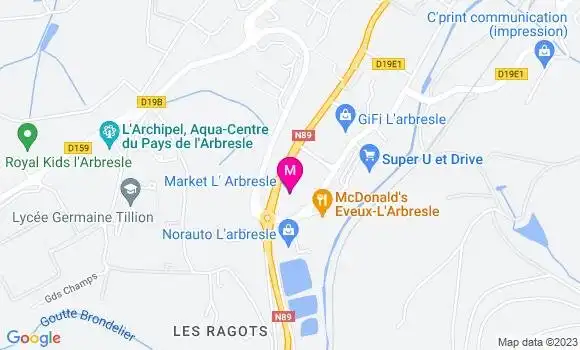 Localisation Carrefour Market