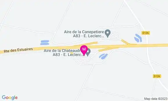 Localisation Leclerc Autoroute Niort Chateaudrie