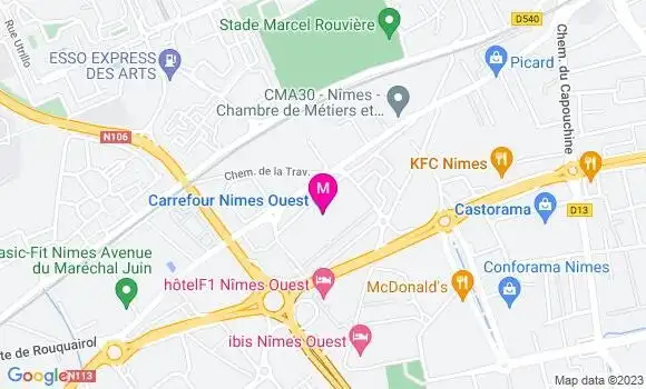 Localisation Station Carrefour