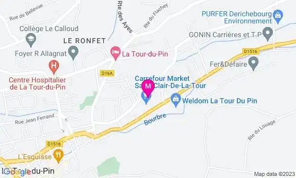 Localisation Carrefour Market