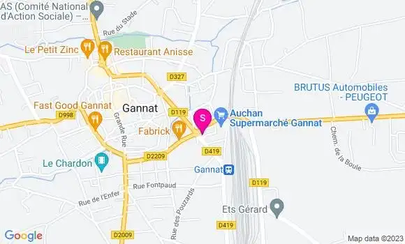 Localisation Station Auchan