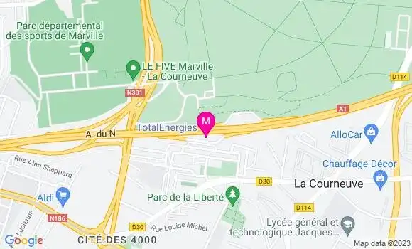 Localisation Relais de la Courneuve Est
