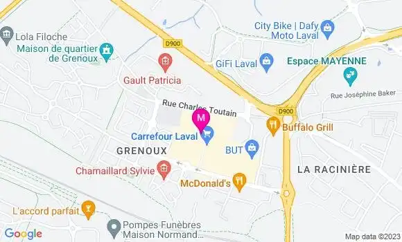 Localisation Station Service Carrefour