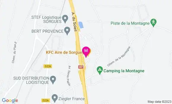 Localisation Avia Aire de Sorgues