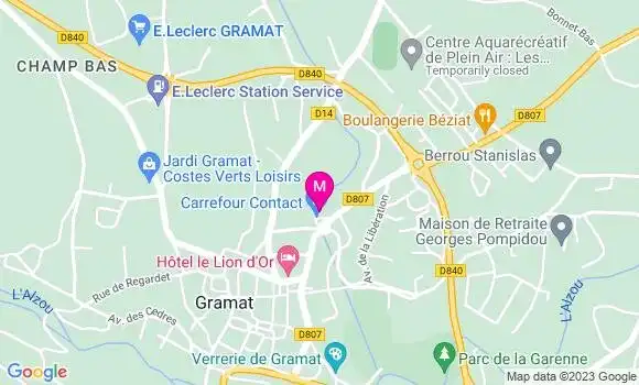 Localisation Carrefour Contact