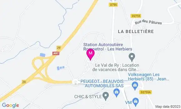 Localisation Station Autoroutière Rompetrol