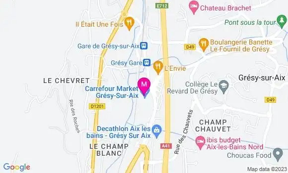 Localisation Carrefour Market
