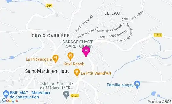 Localisation Garage Guyot