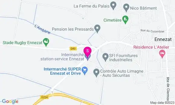 Localisation Intermarché Station