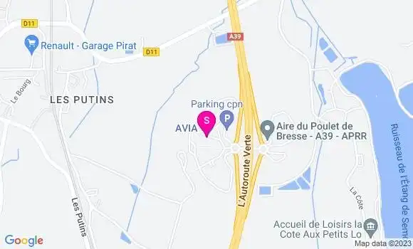 Localisation Station Avia Poulet de Bresse
