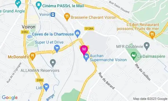 Localisation Auchan Supermarché