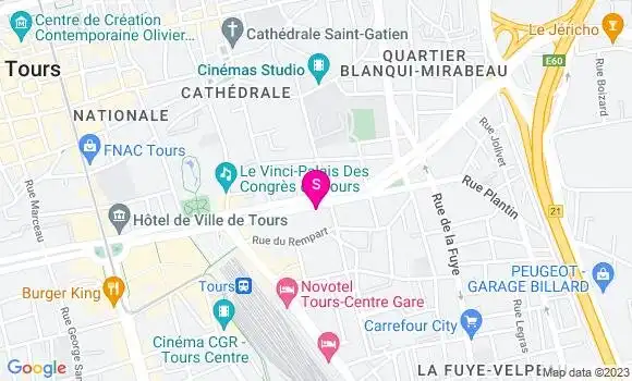 Localisation Relais Tours Balzac