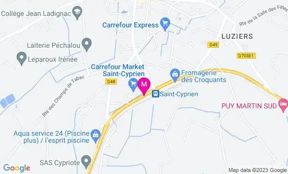 Localisation Carrefour Market