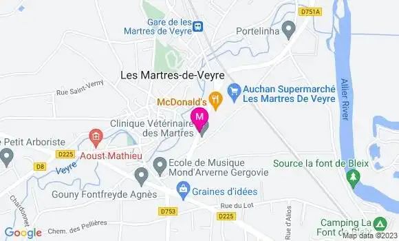 Localisation Auchan Supermarché