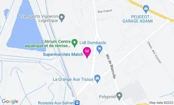 Localisation Supermarchés Match