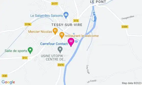 Localisation Carrefour Contact