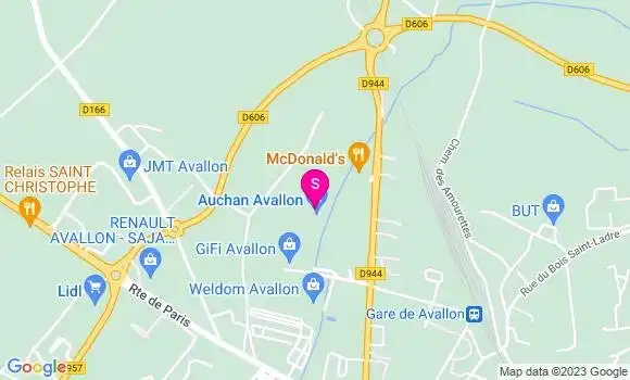 Localisation Auchan Avallon